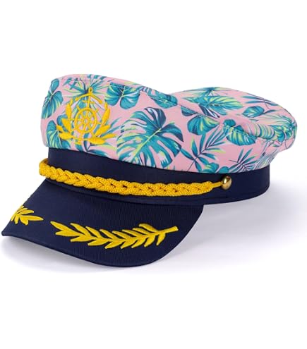 Amazon.com: Deluxe Men's Captain Skipper Yacht Hat, Sizes 57-60 CM